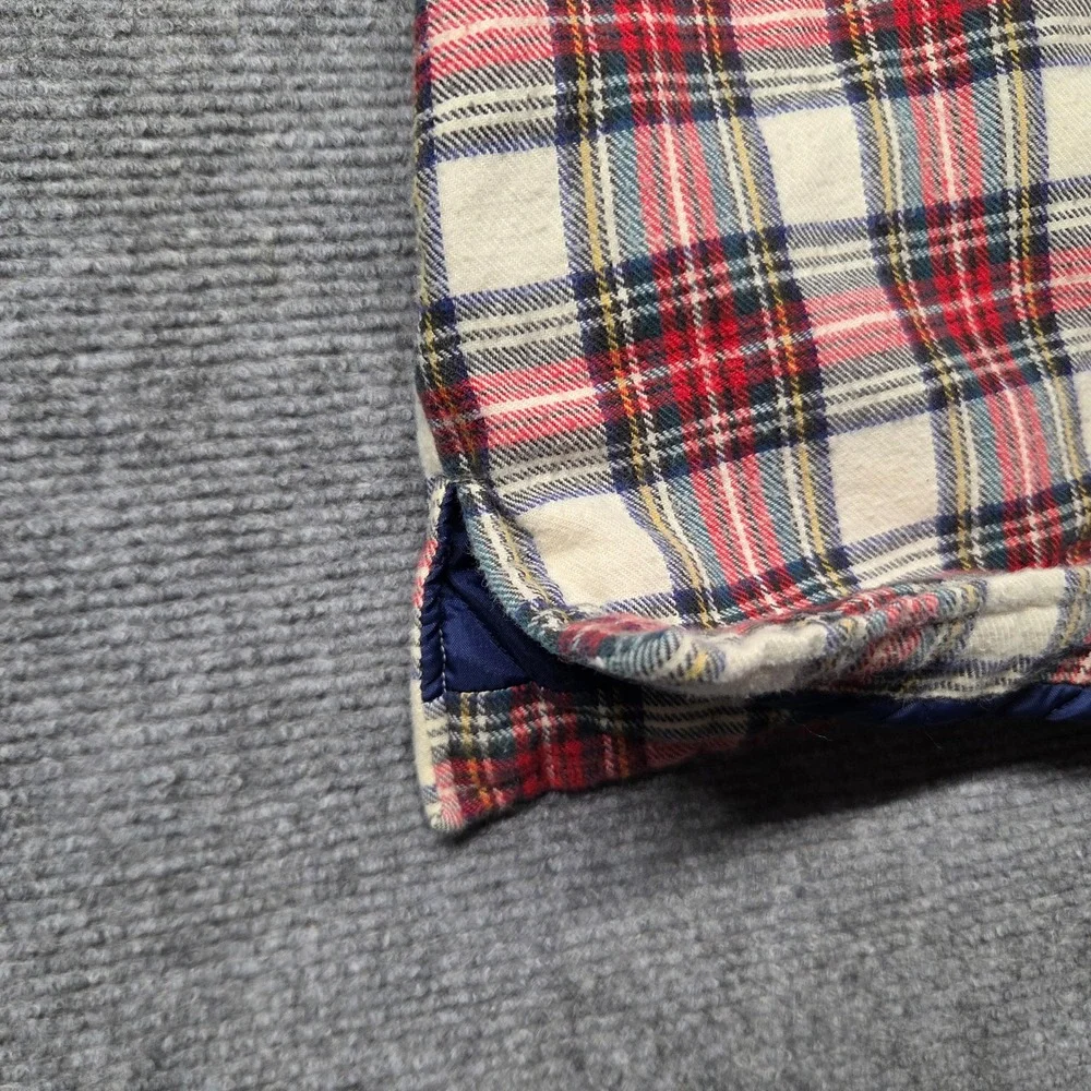 Vintage Arrow Sportswear Quilted Flannel Shirt Jacket Mens M Plaid Lined Shacket